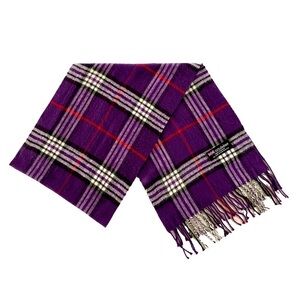 100% Cashmere Made in Scotland Tartan Scarf. Keep Warm and Cozy This Winter.
